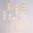 Maklaine Modern 16 Light Royal Cut Crystal LED Pendant in Gold Finish