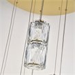 Maklaine Modern 16 Light Royal Cut Crystal LED Pendant in Gold Finish