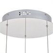 Maklaine Modern 3 Light Royal Cut Crystal LED Pendant in Chrome Finish