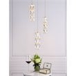 Maklaine Modern 3 Light Royal Cut Crystal LED Pendant in Gold Finish