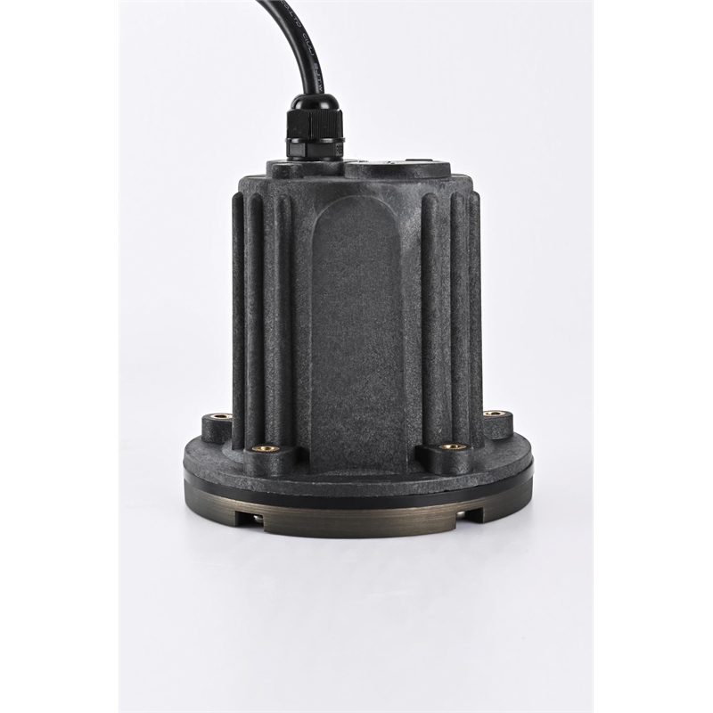 Maklaine Modern 35W Die Cast Metal Well Light in Antique Brass Finish