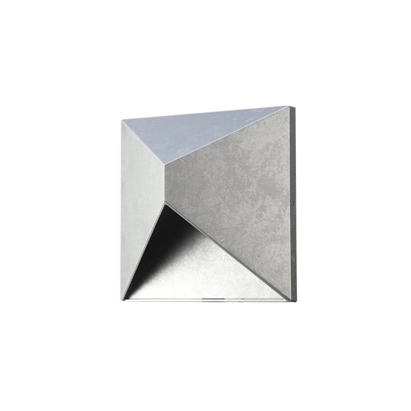 Maklaine Modern Die Cast Aluminum Outdoor Led Lamp in Silver Finish