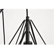 Maklaine Modern 3-Light Transitional Metal Pendant in Black Finish