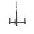 Maklaine Modern 3-Light Mid-Century Metal Pendant in Black Finish