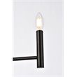 Maklaine Modern 3-Light Mid-Century Metal Pendant in Black Finish