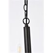 Maklaine Modern 3-Light Mid-Century Metal Pendant in Black Finish
