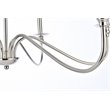 Maklaine Modern 6-Light Transitional Metal Chandelier in Polished Nickel