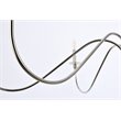Maklaine Modern 6-Light Transitional Metal Chandelier in Polished Nickel
