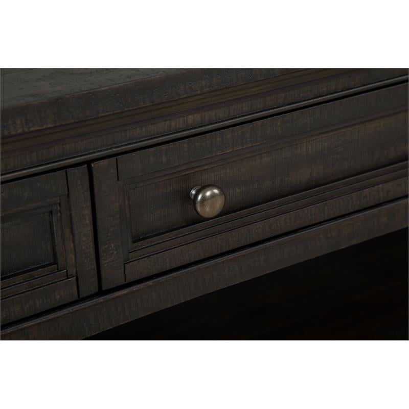 Maklaine Modern Rectangular Cocktail Table withCasters in Gray