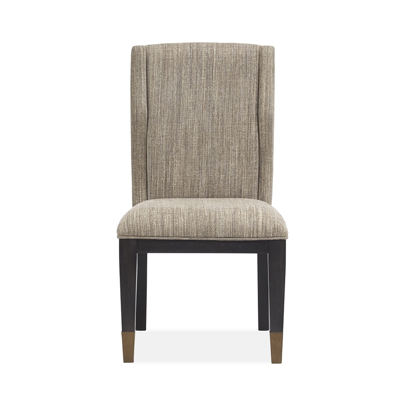 Maklaine Modern Contemporary Upholstered Host Side Chair in Beige (Set of 2)
