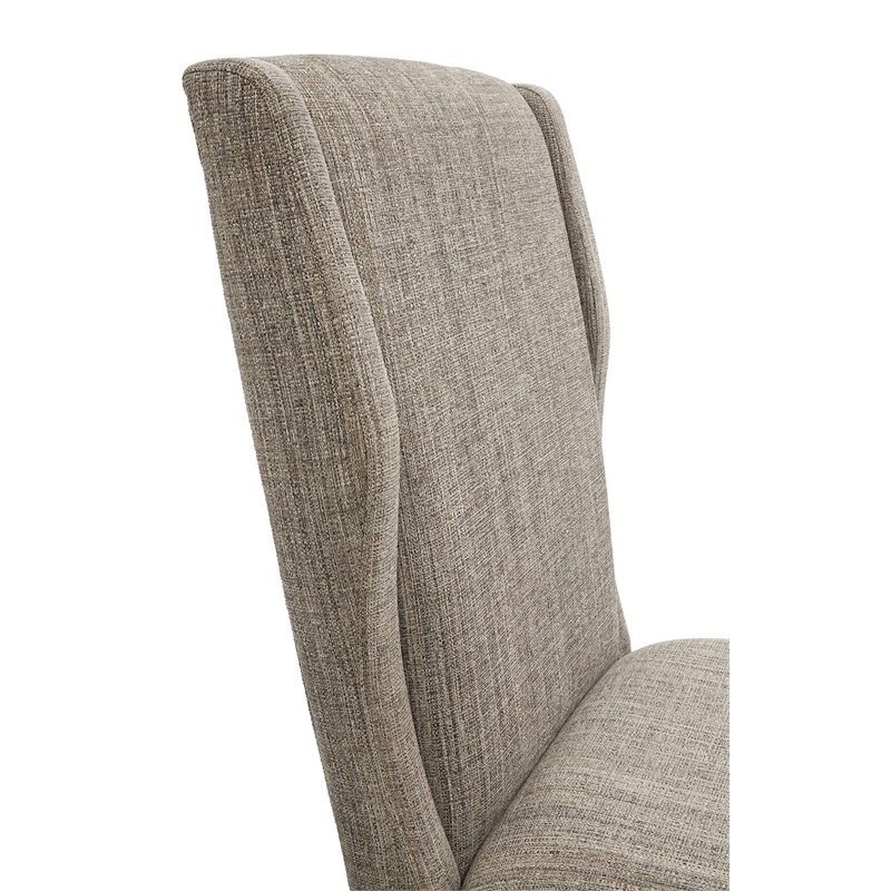 Maklaine Modern Contemporary Upholstered Host Side Chair in Beige (Set of 2)