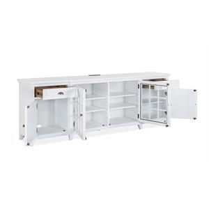 Maklaine Modern / Contemporary 90&quot Entertainment Console Chalk White