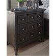 Maklaine Modern Relaxed Traditional Graphite 3 Drawer Nightstand