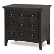 Maklaine Modern Relaxed Traditional Graphite 3 Drawer Nightstand