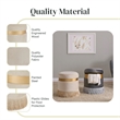 Maklaine Round Contemporary Velvet Storage Ottoman in Serene Cream/Gold