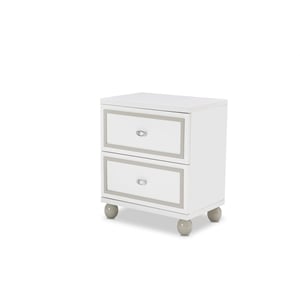 Maklaine Modern / Contemporary 2-Drawer Nightstand in Cloud White
