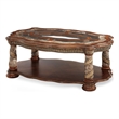 Maklaine Modern Wood Cocktail Table - Classic Chestnut
