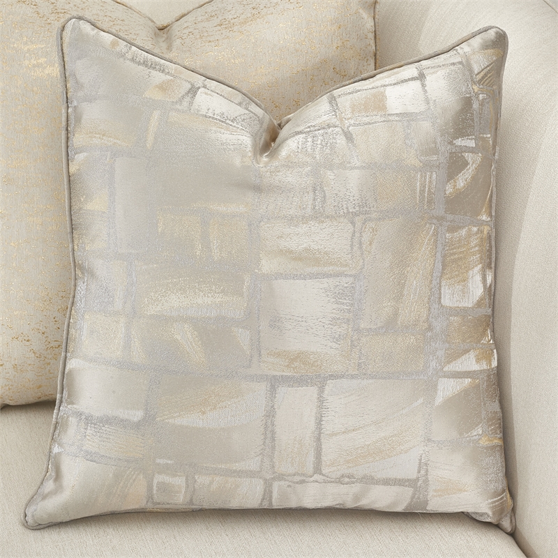 Maklaine Contemporary Fabric & Engineered Wood Chaise Lounger in Icicle Ivory