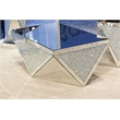 Maklaine Mirrored Glass-encased Crystal Cocktail Table