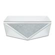Maklaine Mirrored Glass-encased Crystal Cocktail Table