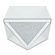 Maklaine Mirrored Glass-encased Crystal Cocktail Table