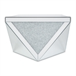 Maklaine Mirrored Glass-encased Crystal Cocktail Table