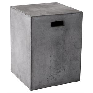 Maklaine 13.75&quot Square-shaped Modern Concrete End Table in Gray