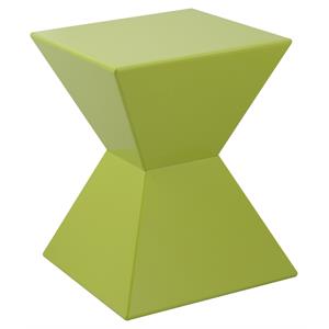 Maklaine 13.5&quot Modern Fiberglass High Gloss End Table in Green