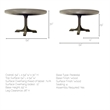 Maklaine Round Dining Table made with Brown Mango Wood (Set of 2)