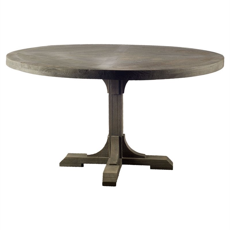 Maklaine Round Dining Table made with Brown Mango Wood (Set of 2)