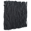Maklaine Square Transitional Wood Wall Decor in Black Finish