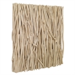 Maklaine Square Transitional Wood Wall Decor in Natural Finish