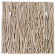 Maklaine Square Transitional Wood Wall Decor in Natural Finish