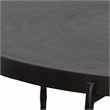 Maklaine Round Top Modern Aluminum Coffee Table in Black Finish