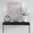 Maklaine Handcrafted Transitional Wood Wall Decor in White Washed