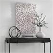 Maklaine Handcrafted Transitional Wood Wall Decor in White Washed