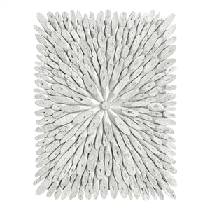 Maklaine Handcrafted Transitional Wood Wall Decor in White Washed