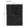 Maklaine Handcrafted Contemporary Wood Wall Decor in Rustic Black
