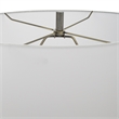 Maklaine 1-Light Contemporary Metal & Fabric Table Lamp in Gray/White
