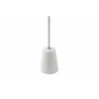 Maklaine Modern Genuine Marble & Steel Side Table in White Finish