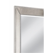 Maklaine Modern Beaded Leaner Antique Mirror with Silver Leaf Wood Frame