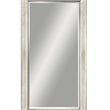 Maklaine Modern Beaded Leaner Antique Mirror with Silver Leaf Wood Frame