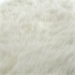 Maklaine Modern Faux Fur Fabric Bench in White / Gold Finish