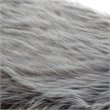 Maklaine Modern Faux Fur Fabric Bench in Gray / Chrome Finish