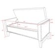 Maklaine Tufted Velvet Storage Bench with Nailhead Trim in Purple