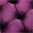 Maklaine Velvet Square Storage Ottoman with Lucite Legs in Purple