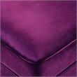 Maklaine Tufted Velvet Storage Ottoman with Chrome Legs in Purple