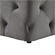 Maklaine Mid-Century Modern Button-Tufted Velvet Bench in Gray Finish
