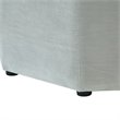 Maklaine Button Tufted Velvet Storage Ottoman in Gray Finish
