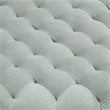 Maklaine Button Tufted Velvet Storage Ottoman in Gray Finish